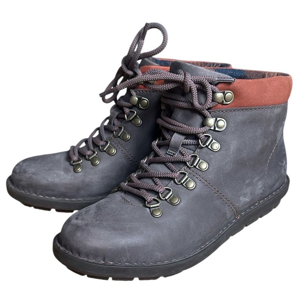 Born Gray Lace-Up Ankle Boots